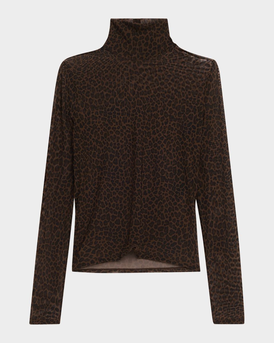 The Sheer Mesh Turtleneck Top